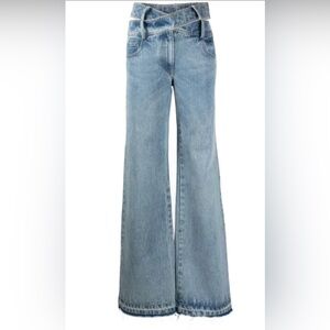 MONSE criss cross wide leg Light Blue Flare & Wide Leg Jeans